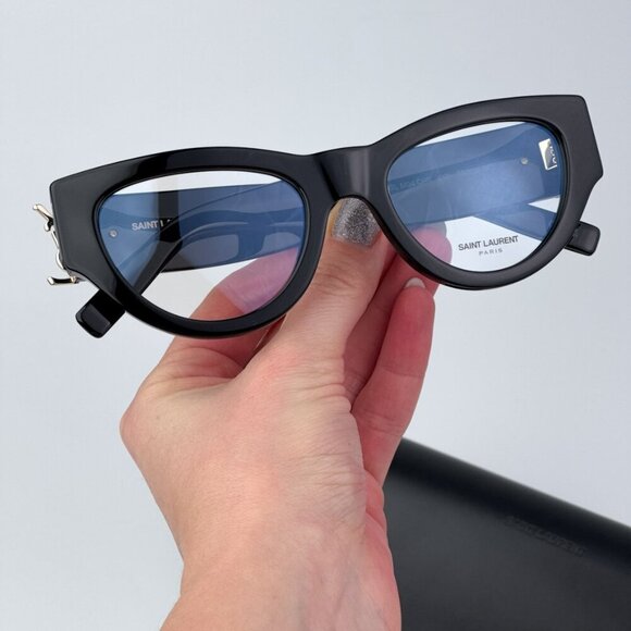 Saint Laurent SLM94OPT 001 BRAND NEW Eyeglasses Black Cat Eye Women - Picture 2 of 10